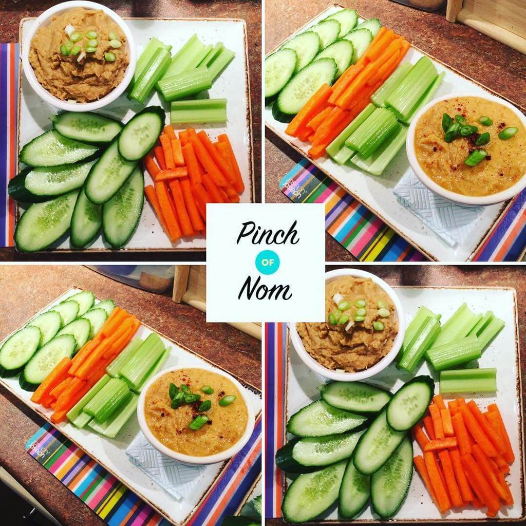 Sweet Chilli Hummus-Style Dip - Pinch of Nom Slimming Recipes
