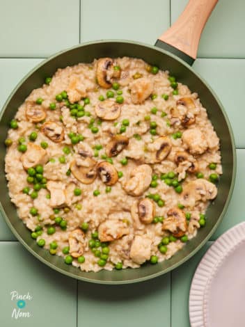 Chicken and Mushroom Risotto pinchofnom.com