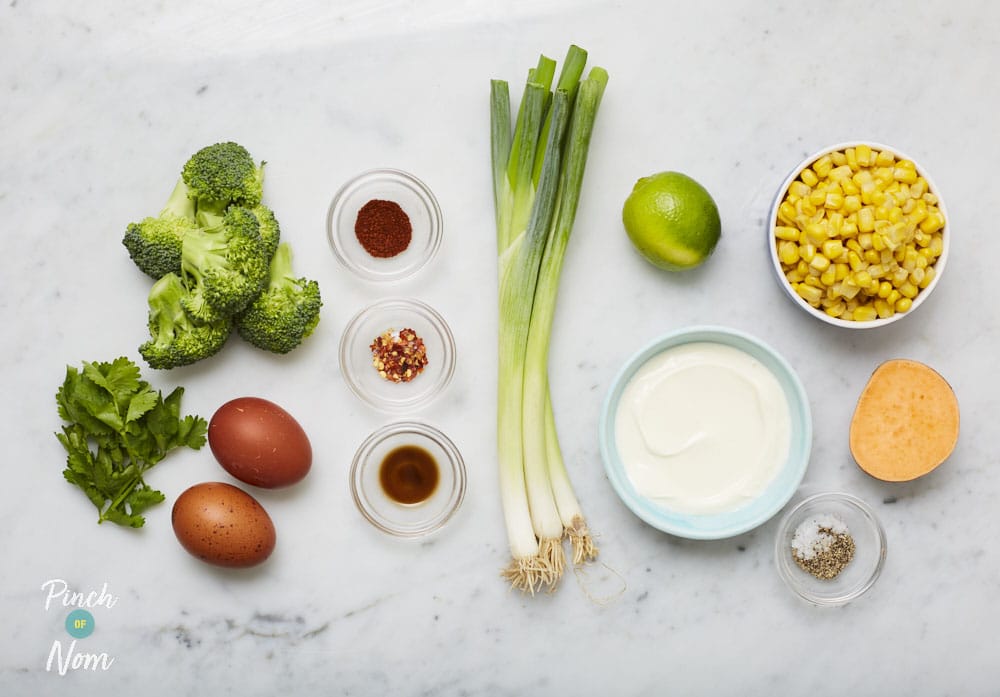 Broccoli and Sweetcorn Fritters - Pinch of Nom Slimming Recipes