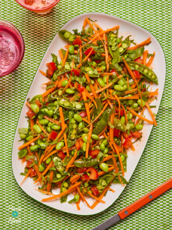 Edamame and Carrot Salad pinchofnom.com