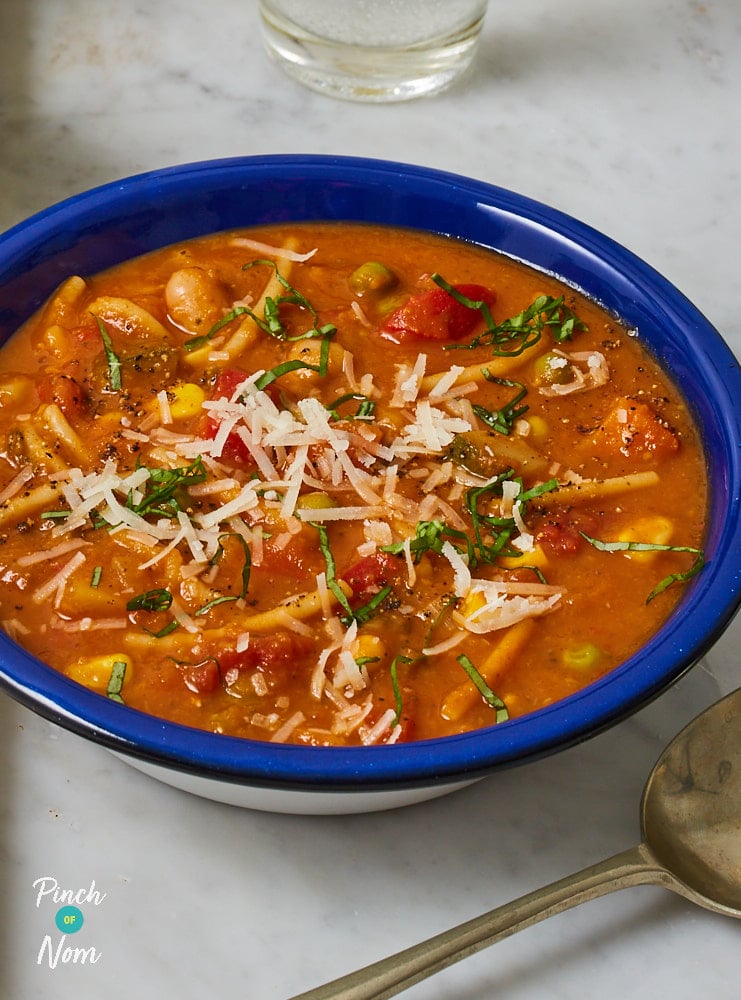 Minestrone Soup - Pinch of Nom Slimming Recipes