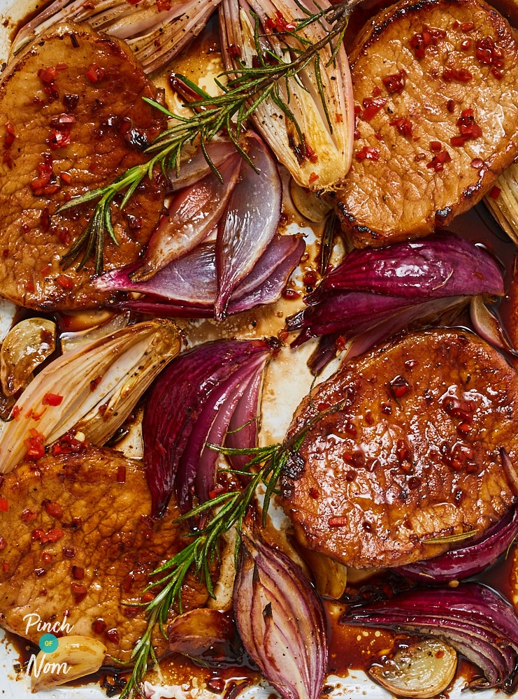 Balsamic Glazed Pork - Pinch of Nom Slimming Recipes