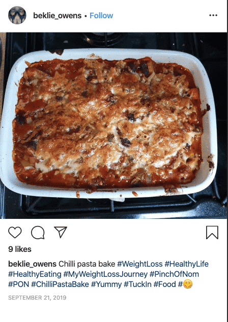 Chilli Pasta Bake - Pinch of Nom Slimming Recipes