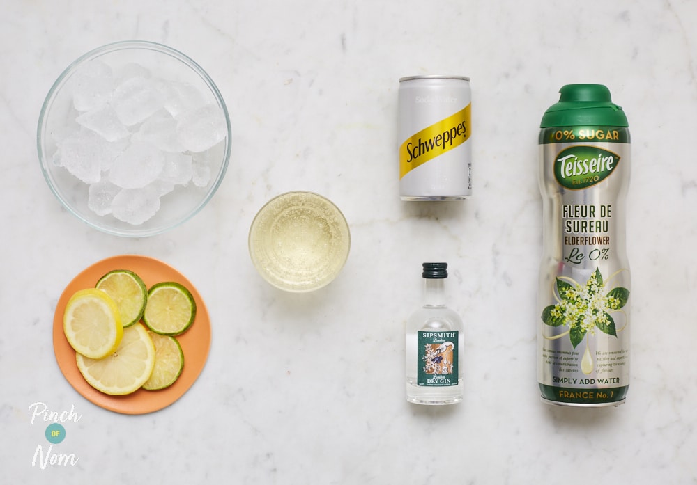 Elderflower Gin Fizz - Pinch of Nom Slimming Recipes