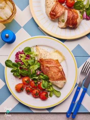 Mozzarella and Asparagus Stuffed Chicken pinchofnom.com