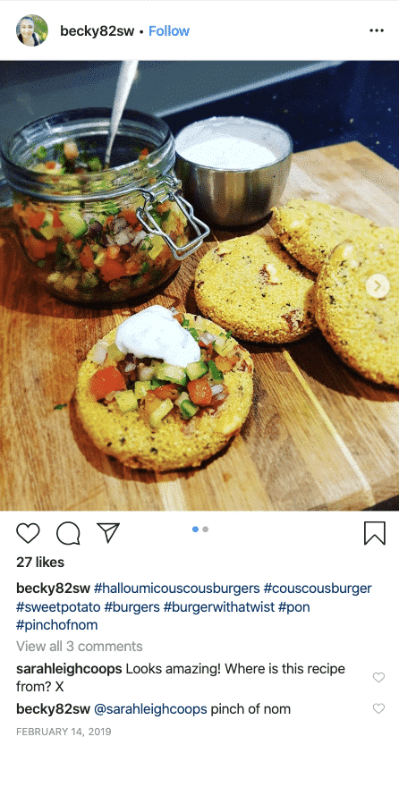Halloumi Cous Cous Burgers - Pinch of Nom Slimming Recipes
