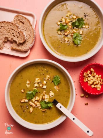 Curried Parsnip Soup pinchofnom.com