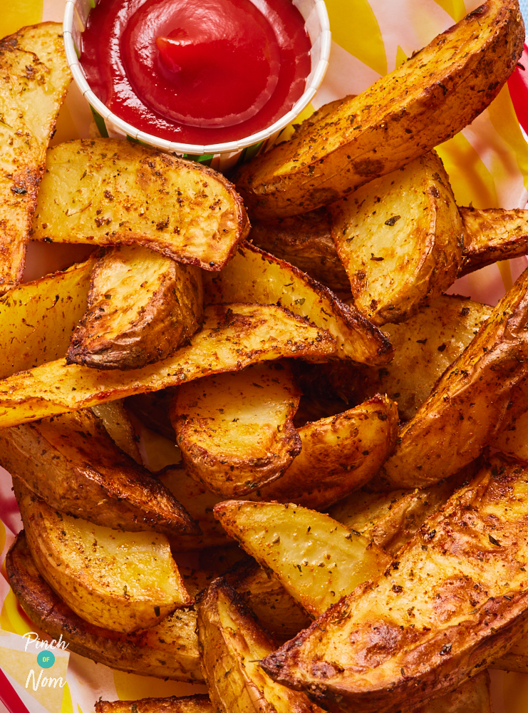 Rustic Potato Wedges - Pinch of Nom Slimming Recipes