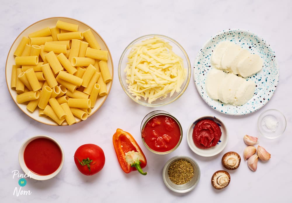 Rigatoni Pizza Pie - Pinch of Nom Slimming Recipes