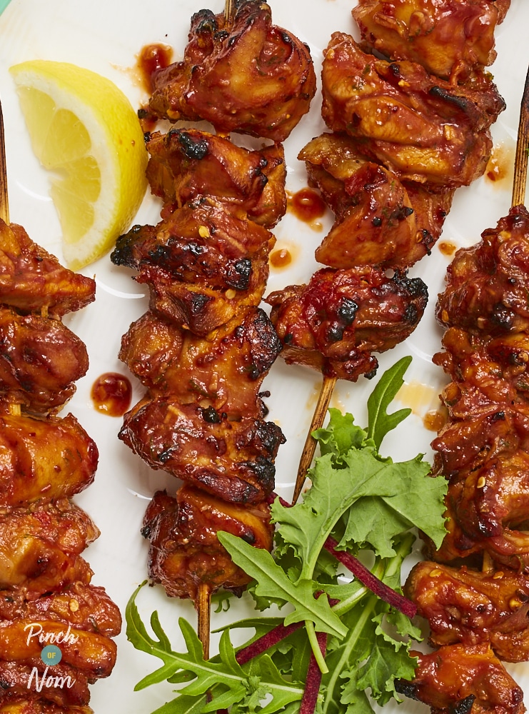 Chicken Teriyaki Kebabs - Pinch of Nom Slimming Recipes