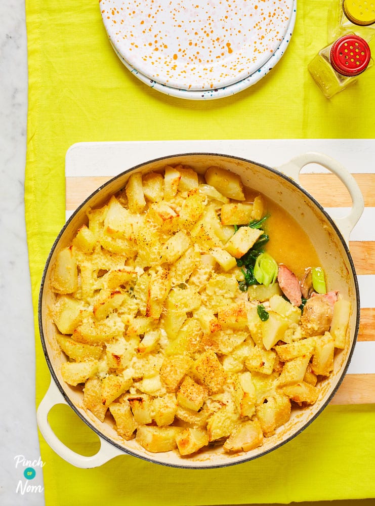 Chicken Tartiflette - Pinch of Nom Slimming Recipes