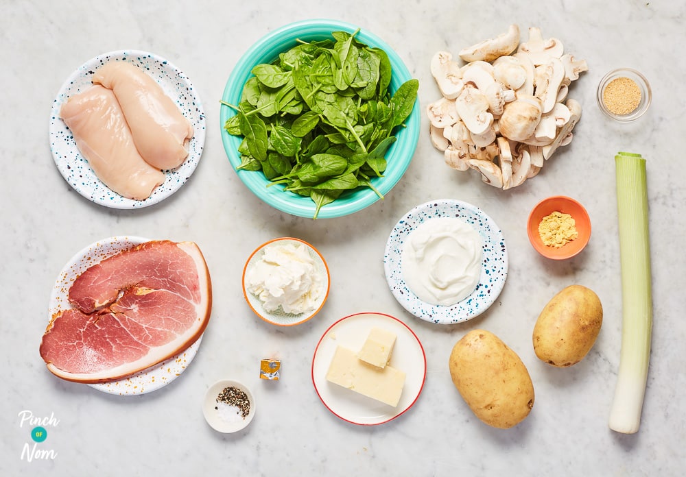 Chicken Tartiflette - Pinch of Nom Slimming Recipes