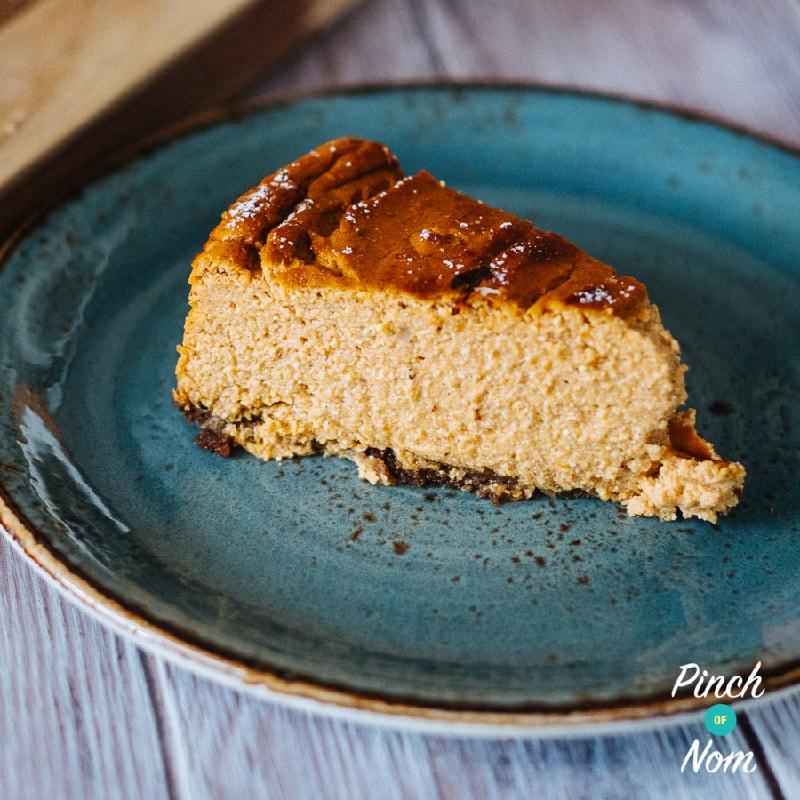 Baked Pumpkin Cheesecake - Pinch of Nom Slimming Recipes