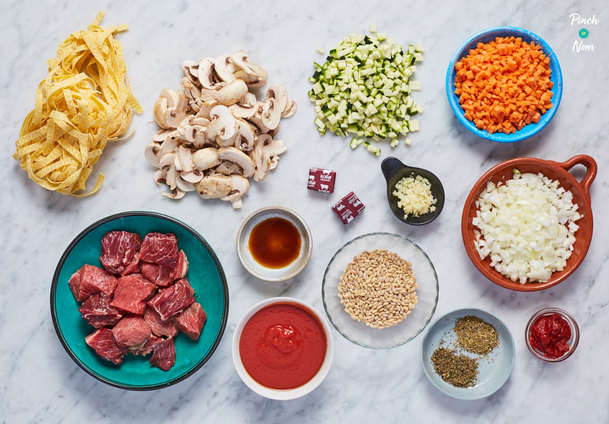 Beef Ragu Fettuccine - Pinch of Nom Slimming Recipes