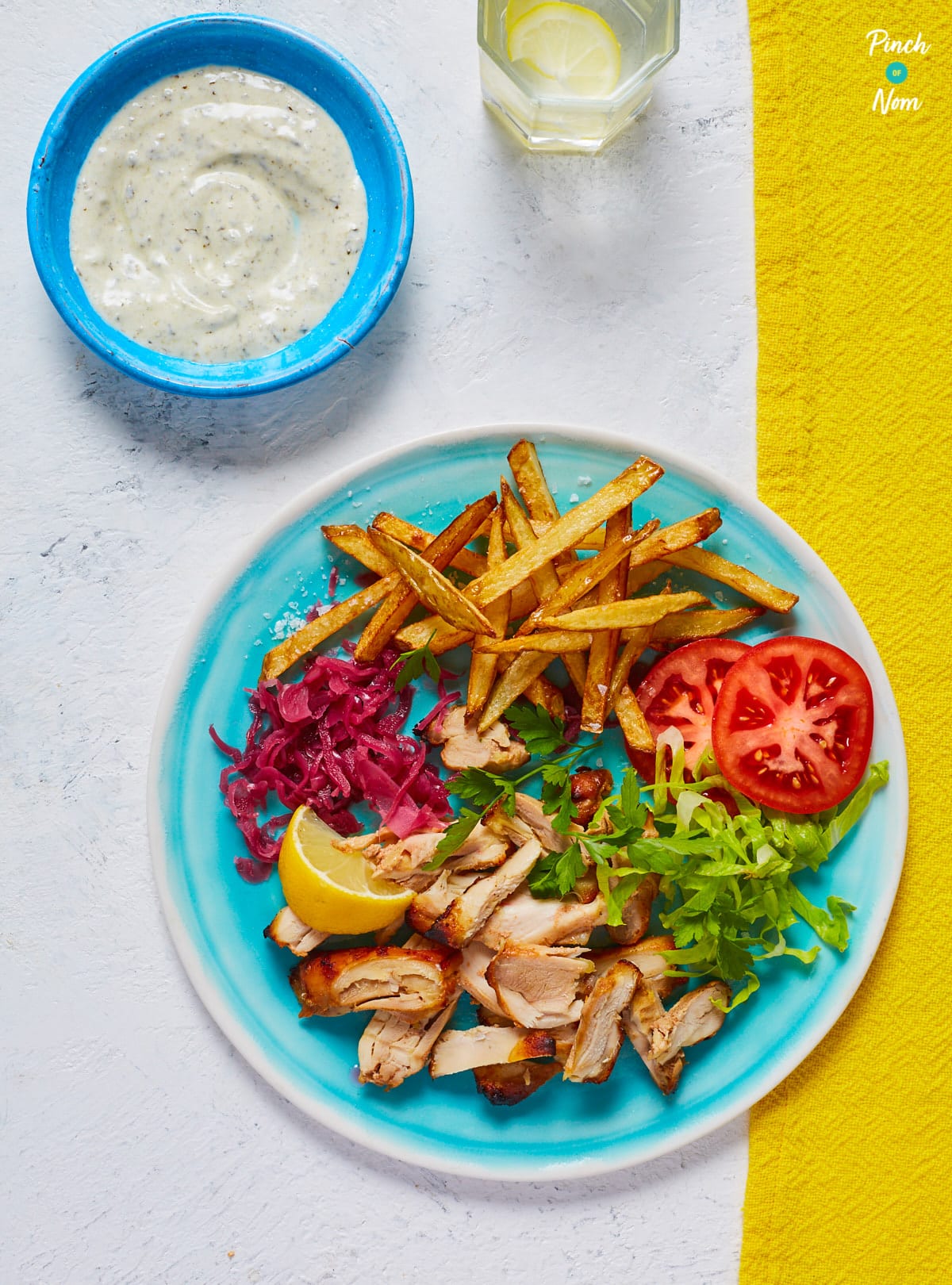 Chicken Gyros Kebabs pinchofnom.com