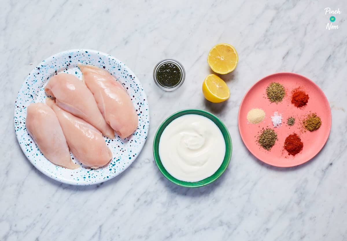 Chicken Souvlaki and Tzatziki - Pinch of Nom Slimming Recipes