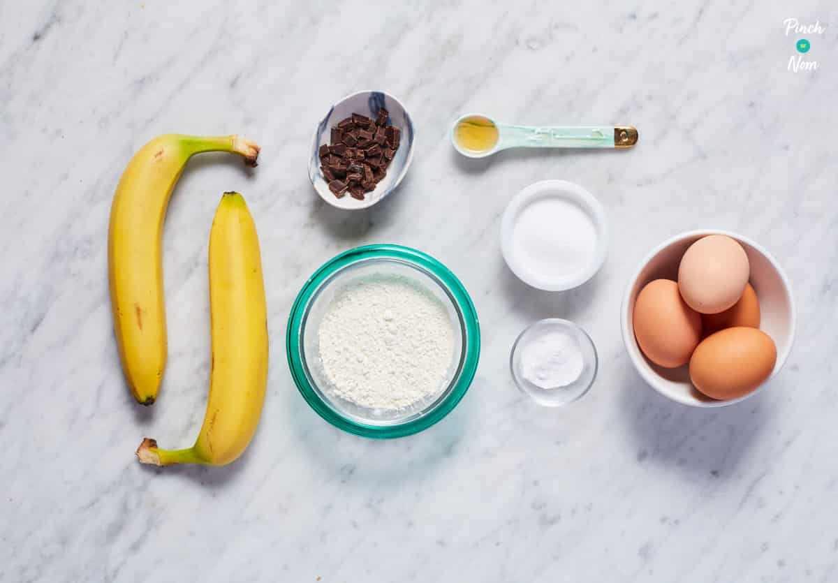 Banana Bread with Chocolate Chips - Pinch of Nom Slimming Recipes