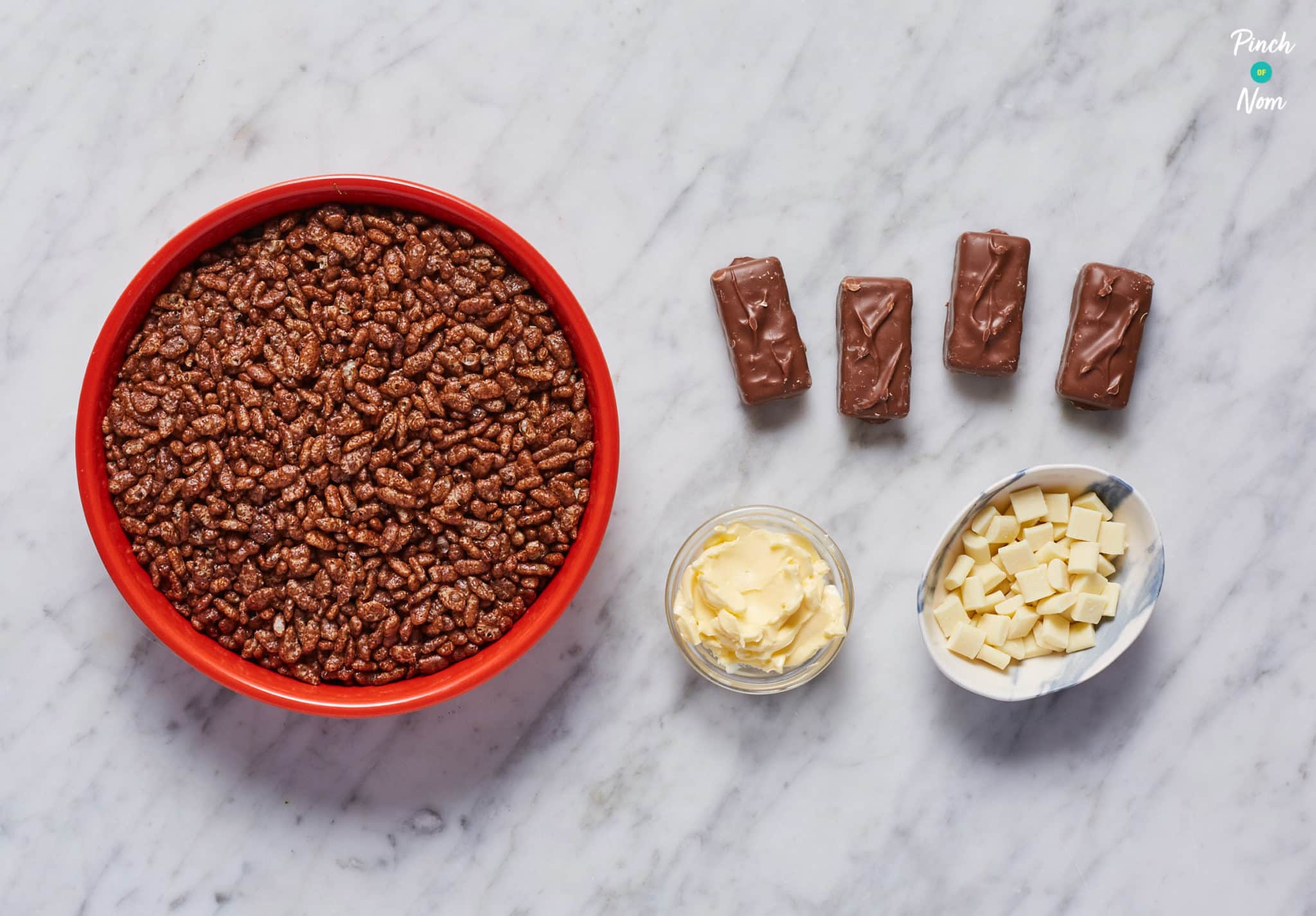 Chocolate Rice Crispy Bites - Pinch of Nom Slimming Recipes