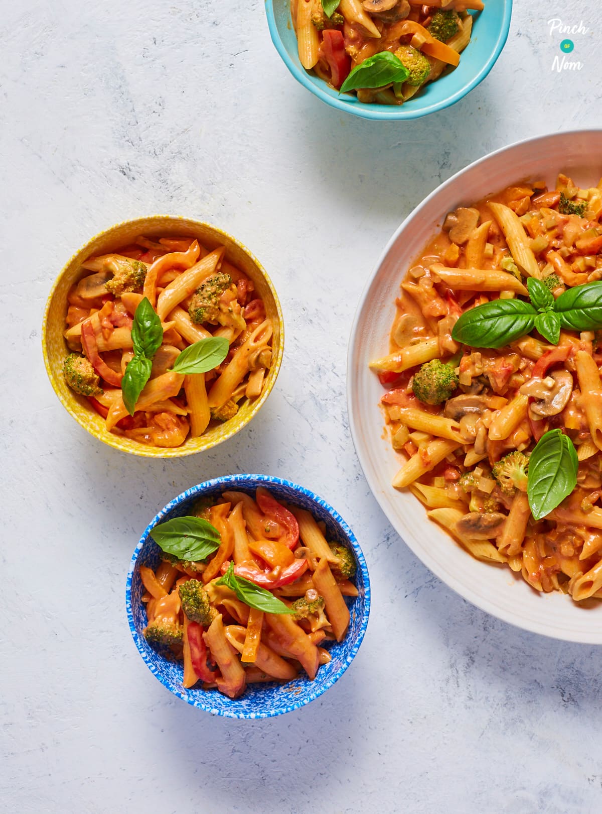 Creamy Tomato Pasta - Pinch of Nom Slimming Recipes