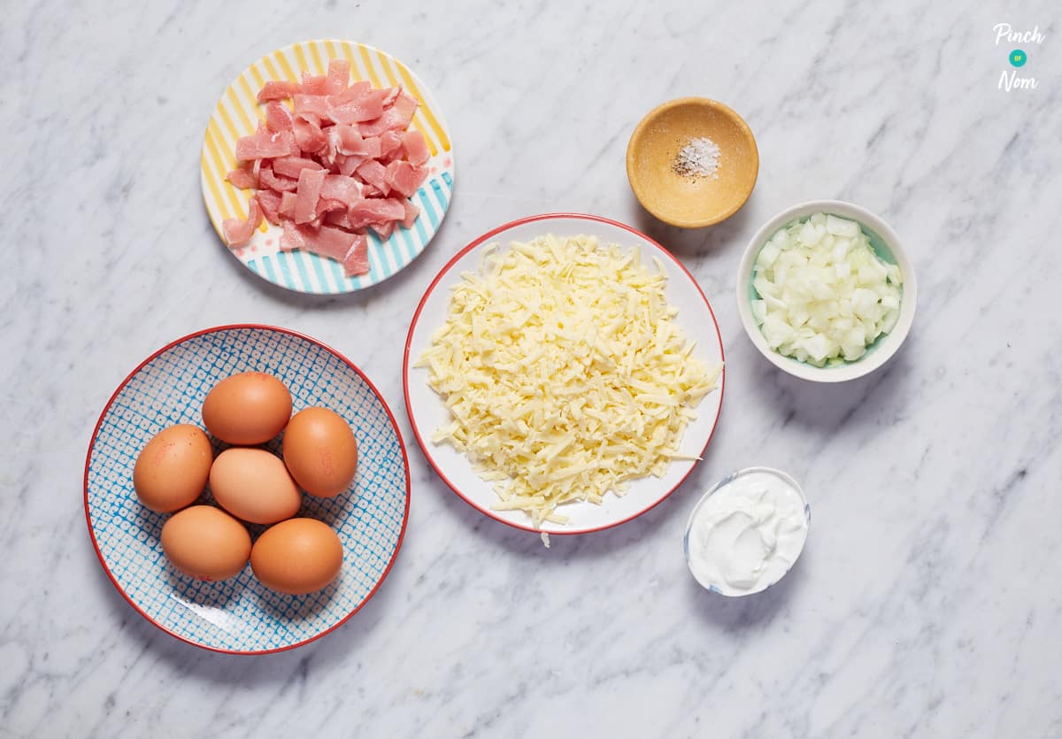 Crustless Quiche Lorraine - Pinch of Nom Slimming Recipes
