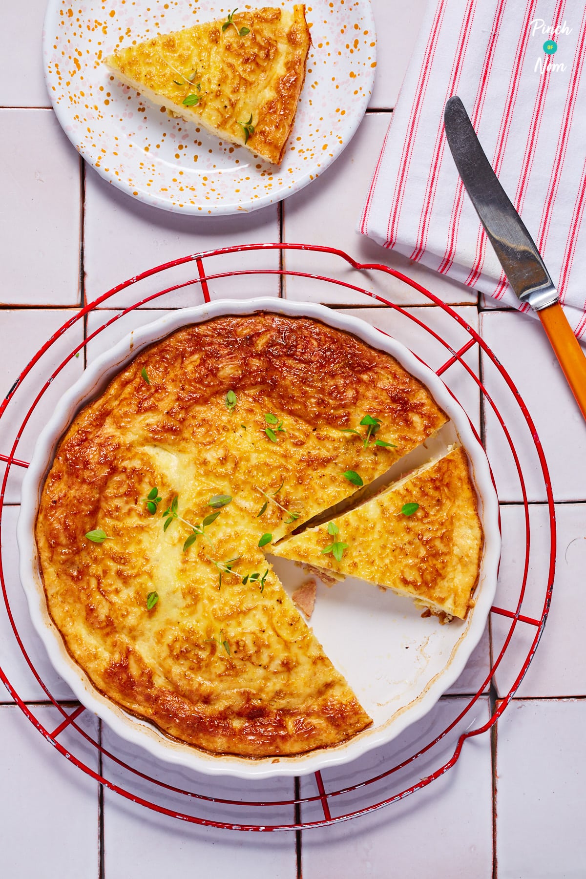 Crustless Quiche Lorraine - Pinch of Nom Slimming Recipes