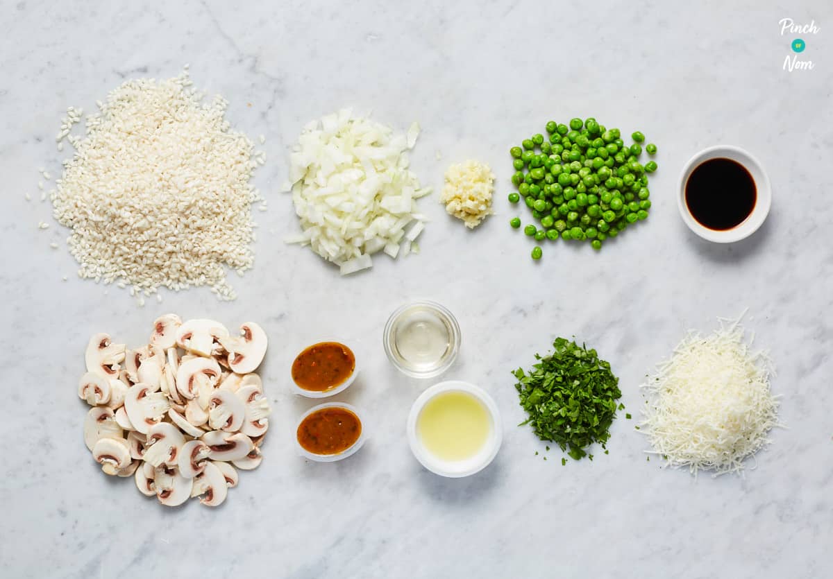 Garlic Mushroom Risotto - Pinch of Nom Slimming Recipes