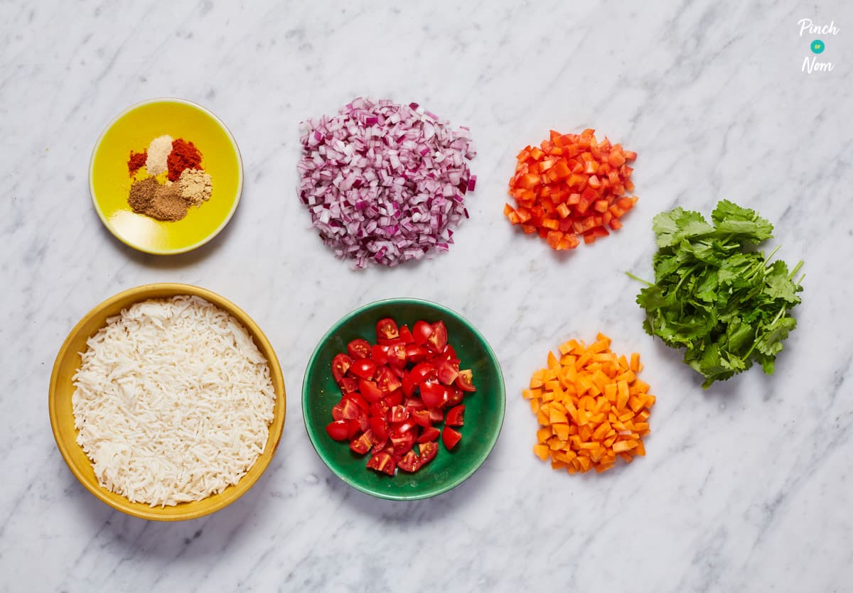 Indian Fried Rice - Pinch of Nom Slimming Recipes