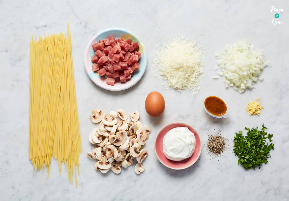 Spaghetti Carbonara - Pinch of Nom Slimming Recipes