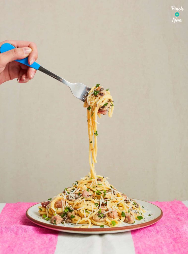 Spaghetti Carbonara - Pinch of Nom Slimming Recipes