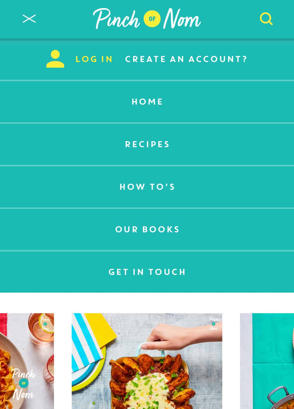 How to sign up and in to the website - Pinch of Nom