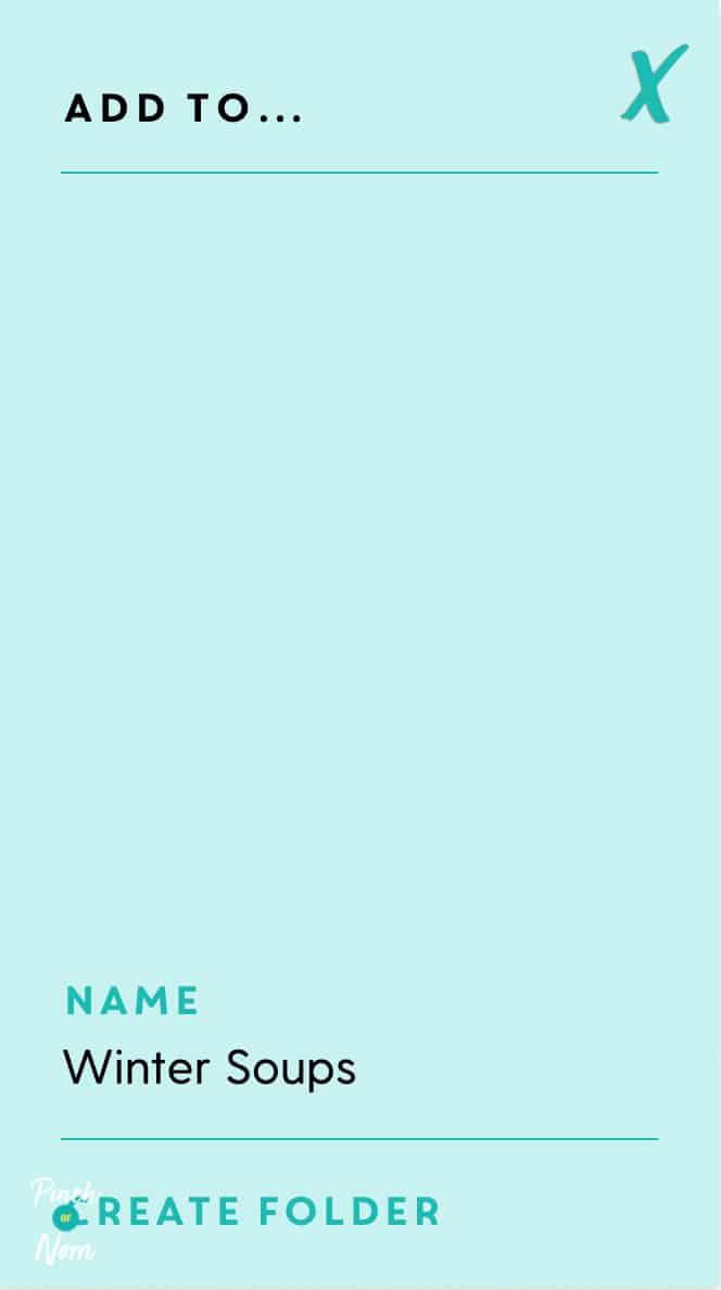How to organise your saved recipes into folders - Pinch of Nom