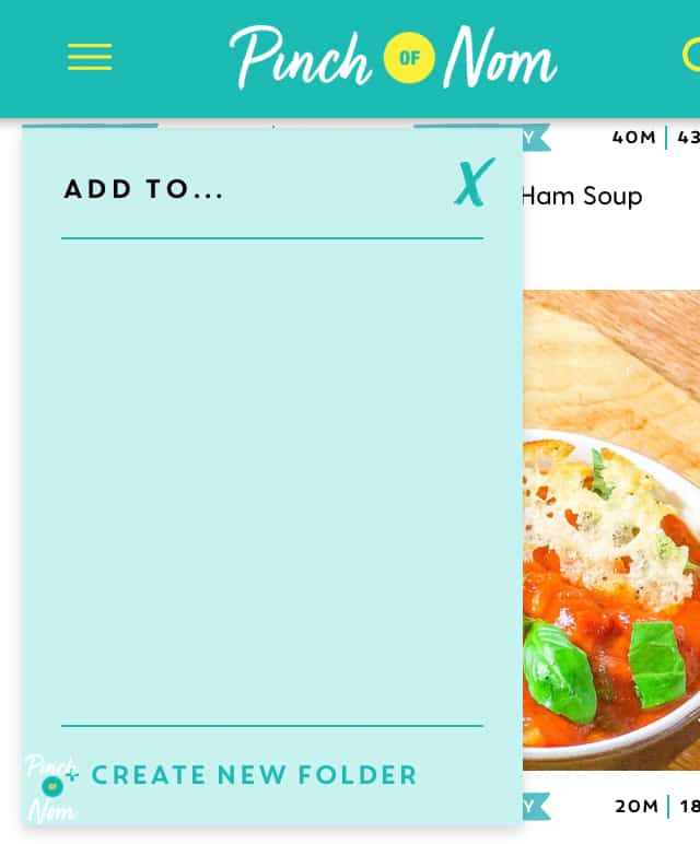 How to organise your saved recipes into folders - Pinch of Nom
