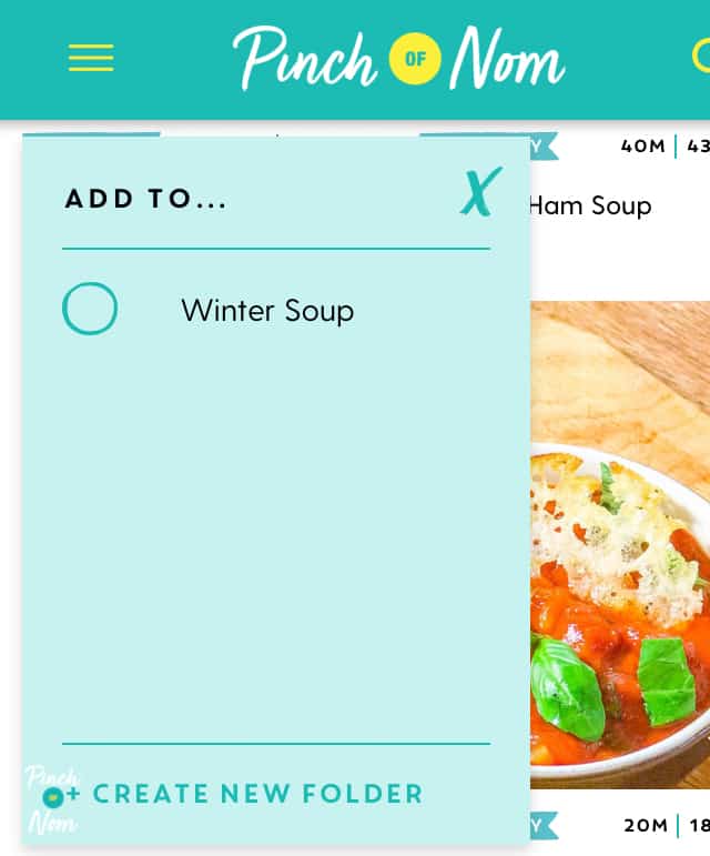 How to organise your saved recipes into folders - Pinch of Nom