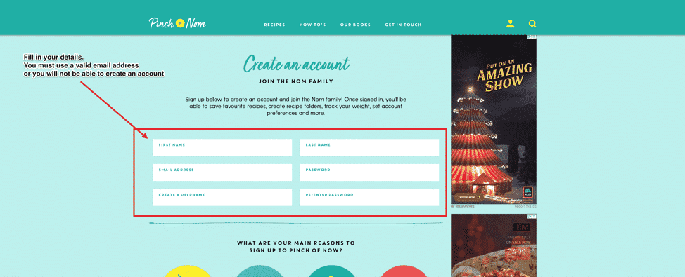 How to sign up and sign in to the website
