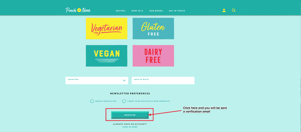 How to sign up and sign in to the website