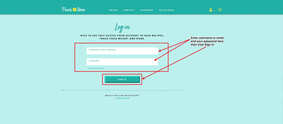 How to sign up and sign in to the website