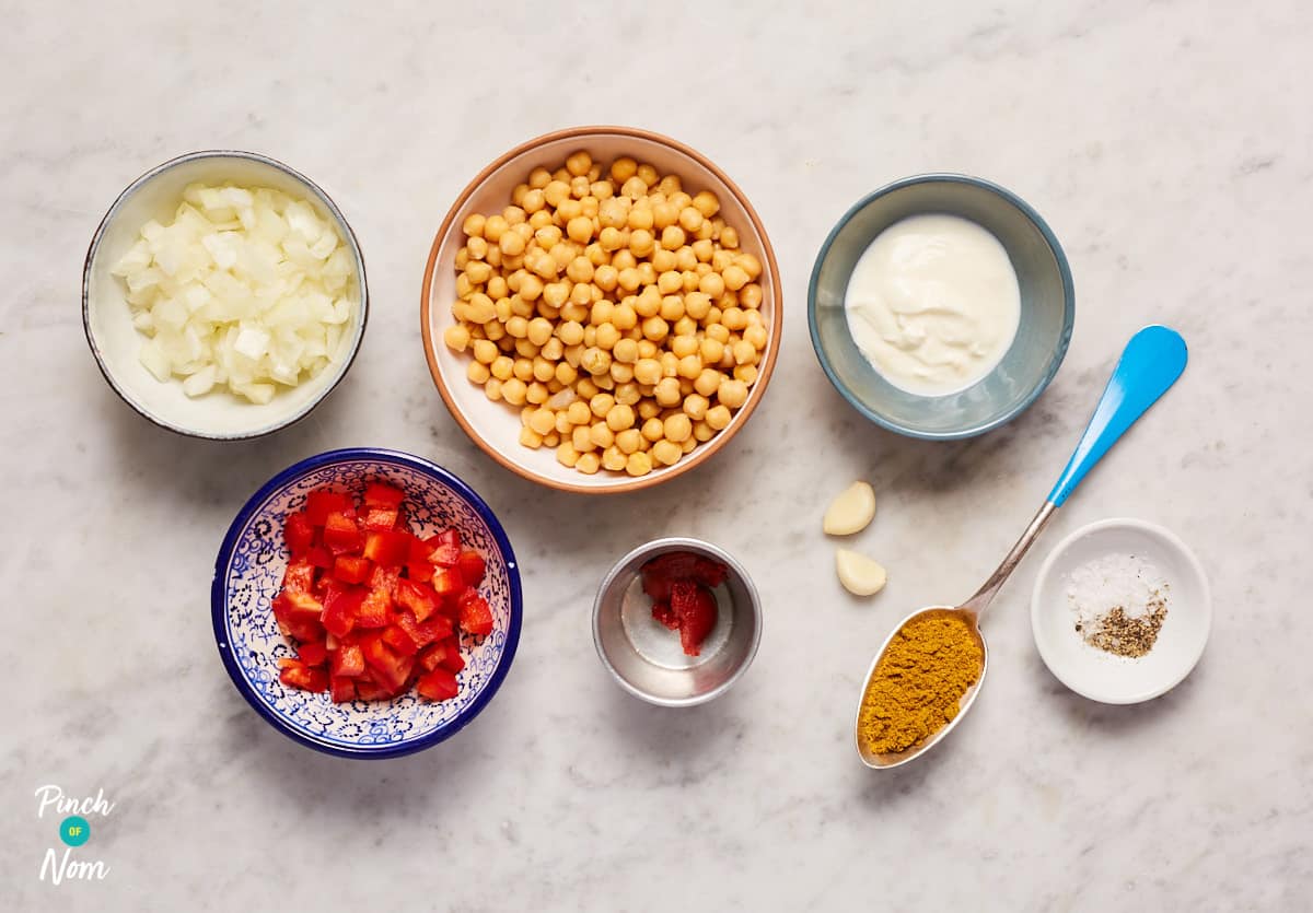Chickpea Tikka Dip - Pinch of Nom Slimming Recipes