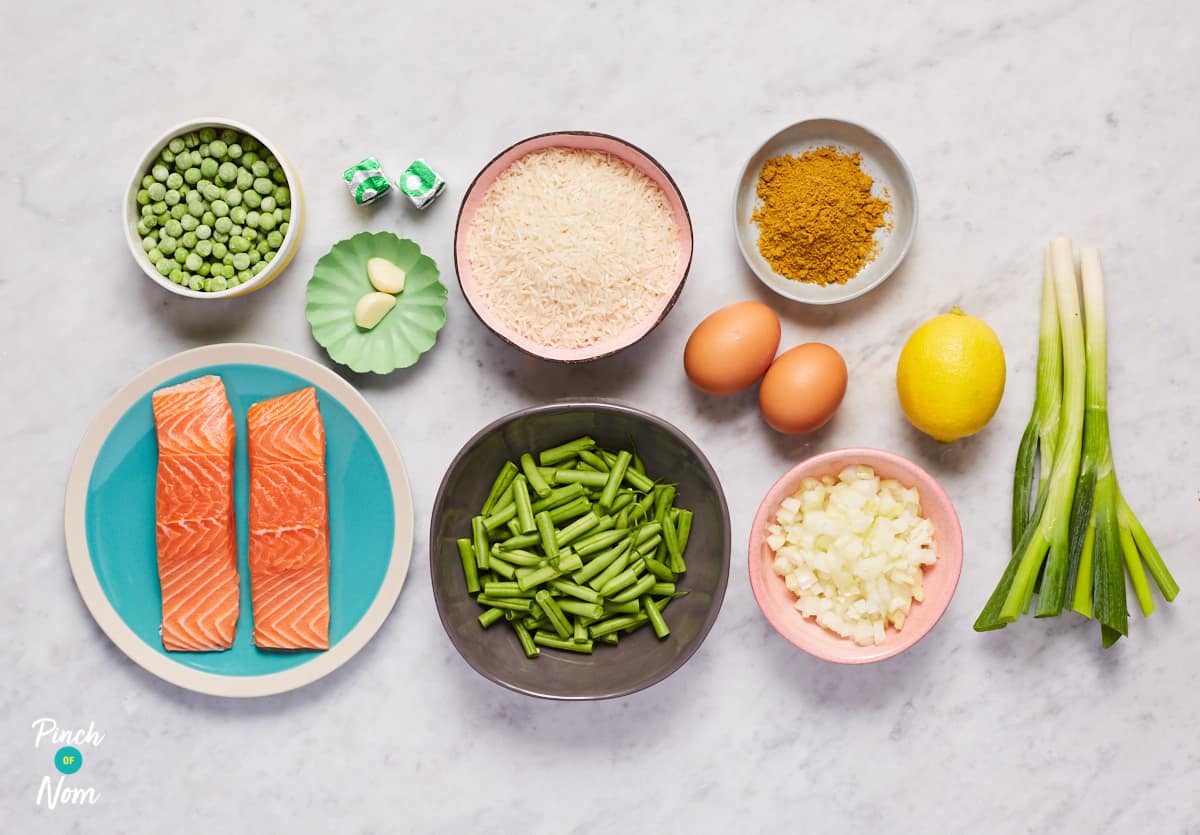 Salmon Kedgeree - Pinch of Nom Slimming Recipes