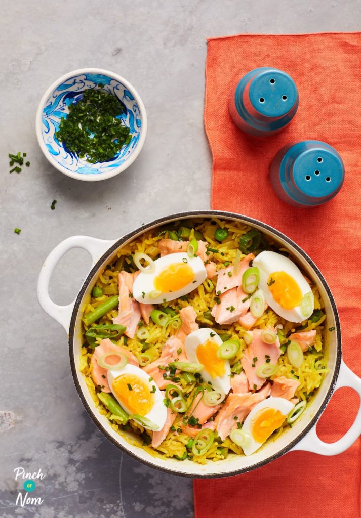 Salmon Kedgeree - Pinch of Nom Slimming Recipes