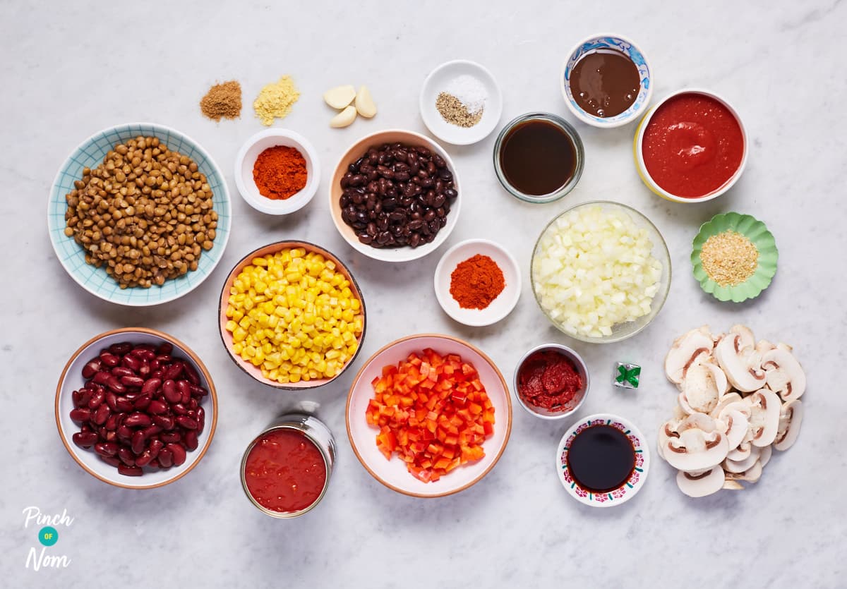 Vegan Chilli - Pinch of Nom Slimming Recipes