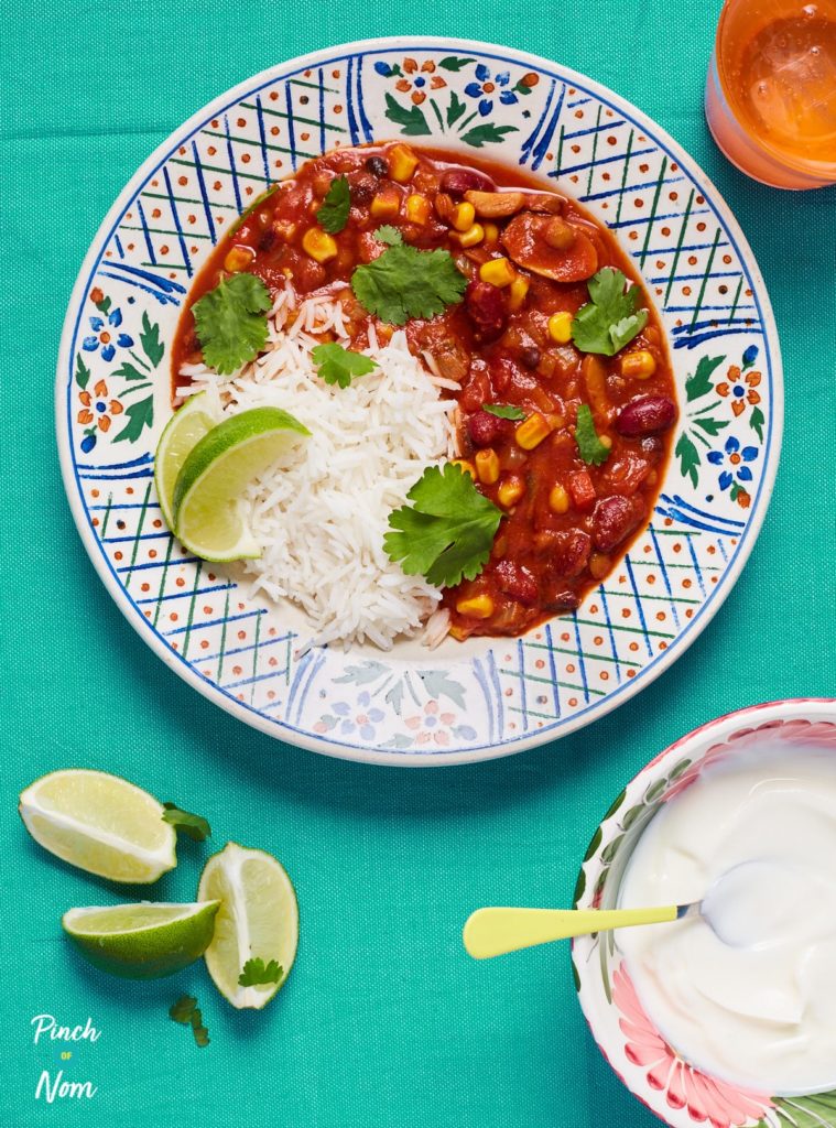 Vegan Chilli - Pinch of Nom Slimming Recipes