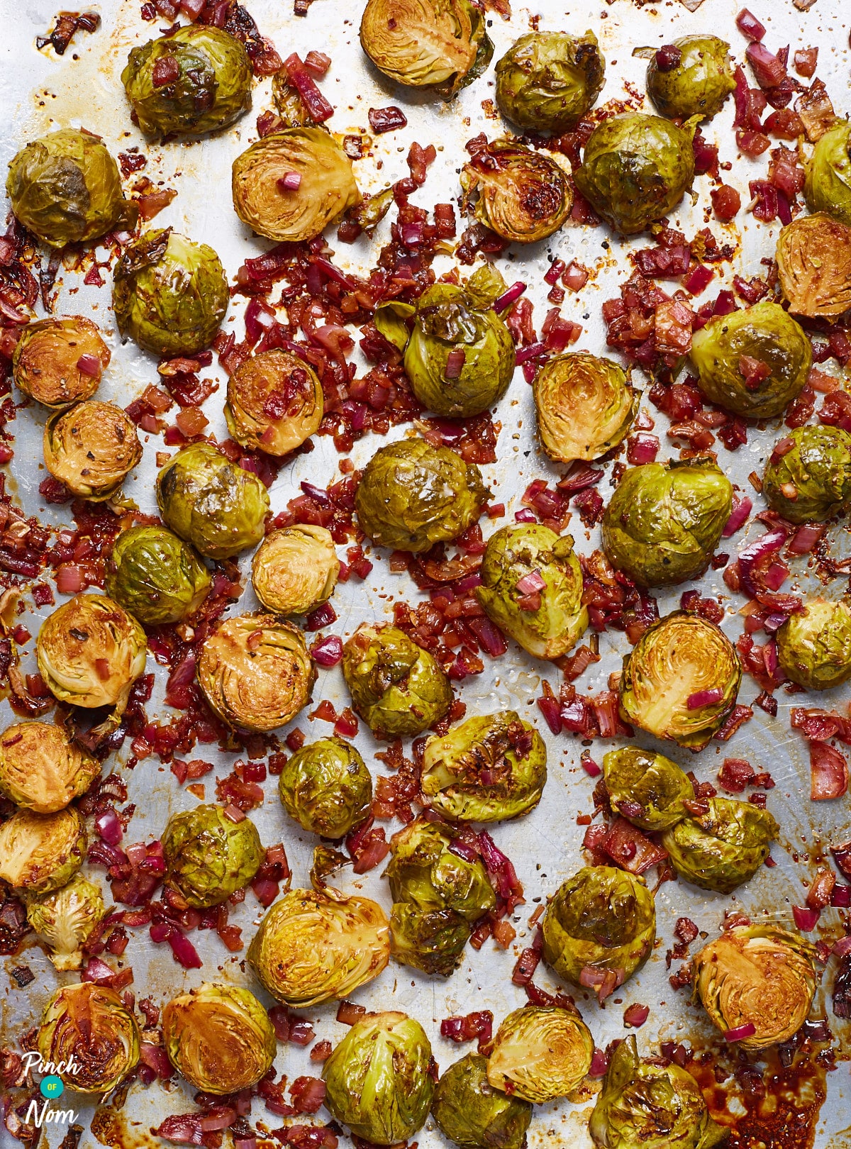 Balsamic Roasted Sprouts - Pinch of Nom Slimming Recipes