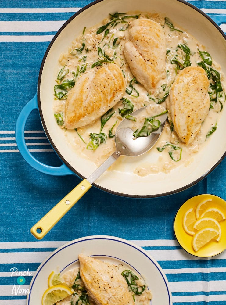 Creamy Lemon Chicken - Pinch of Nom Slimming Recipes