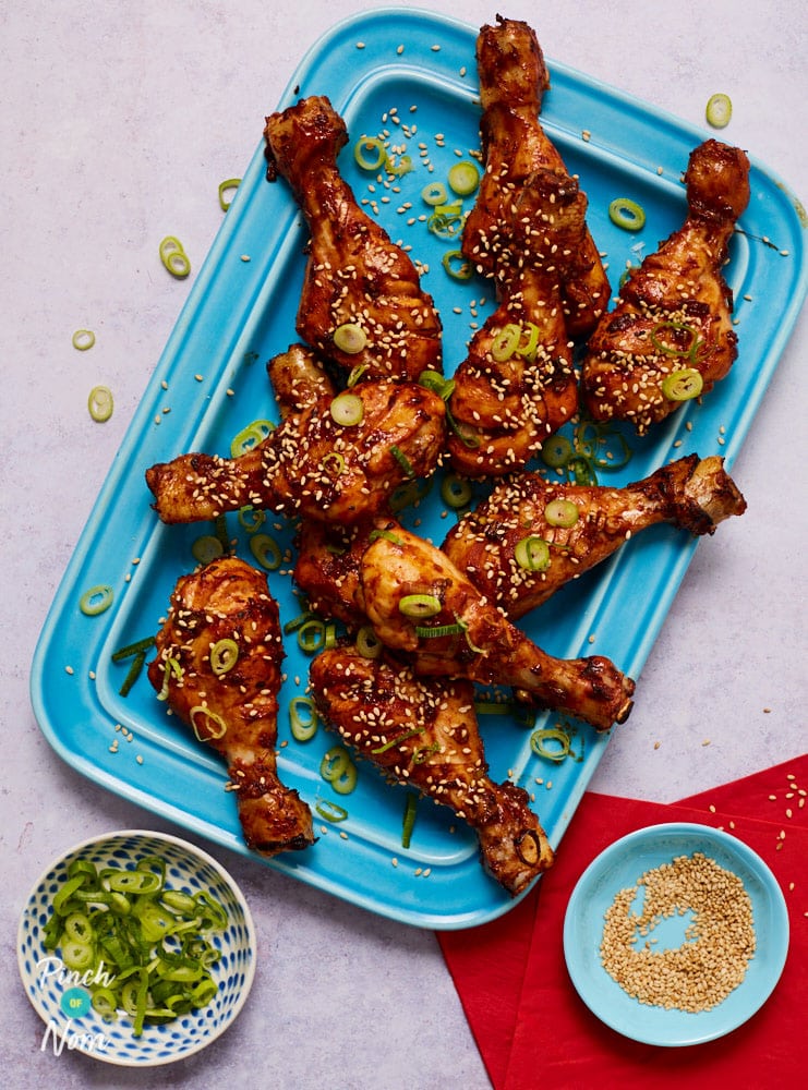 Sticky Sesame Chicken Drumsticks - Pinch of Nom Slimming Recipes