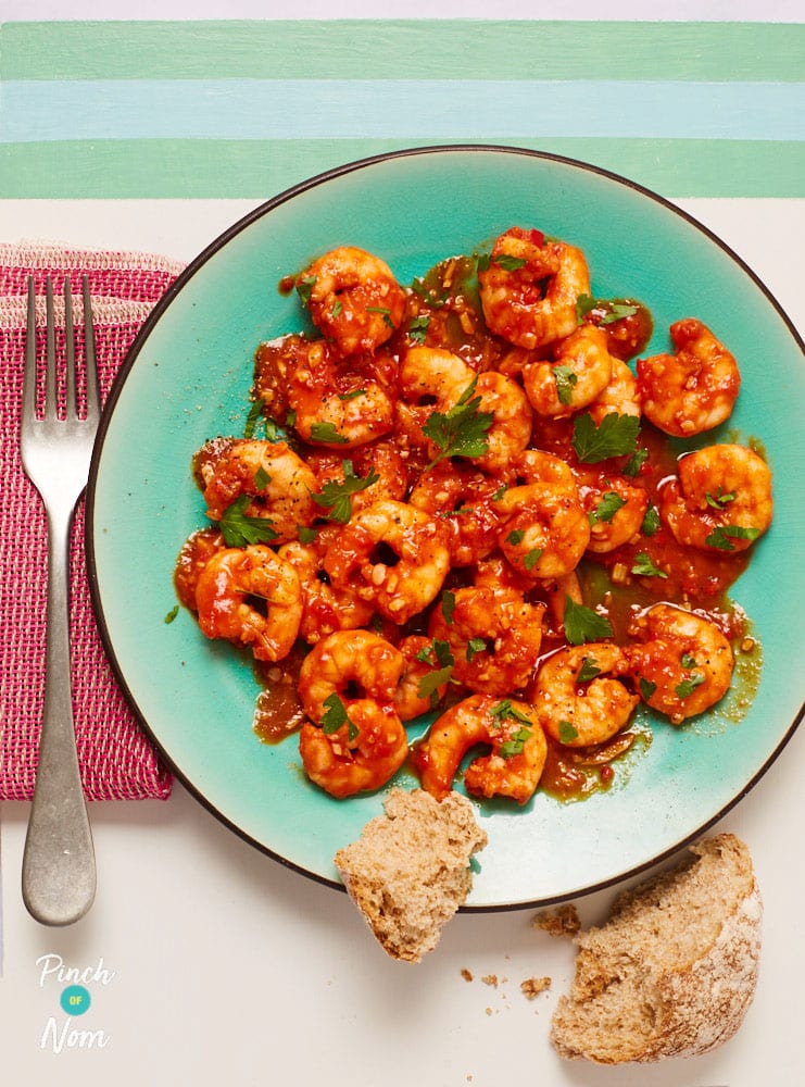 Garlic Chilli Prawns - Pinch of Nom Slimming Recipes