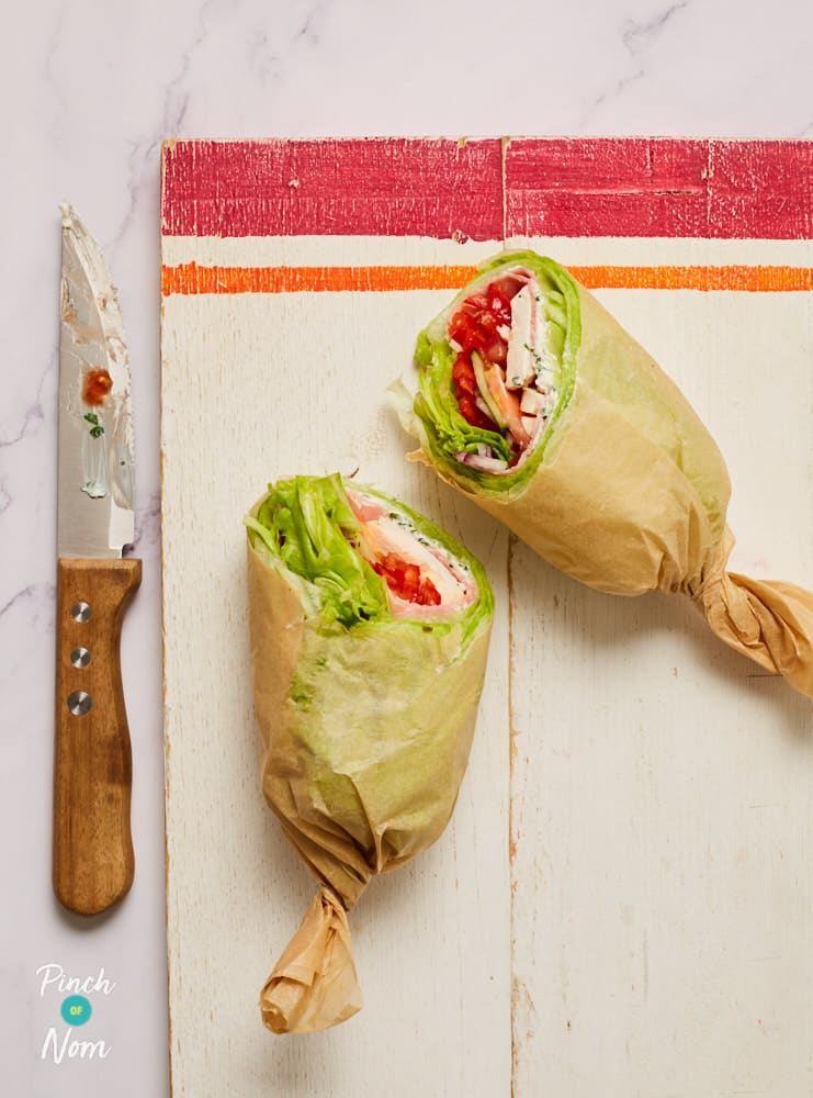 Low Carb Chicken Wraps - Pinch of Nom Slimming Recipes