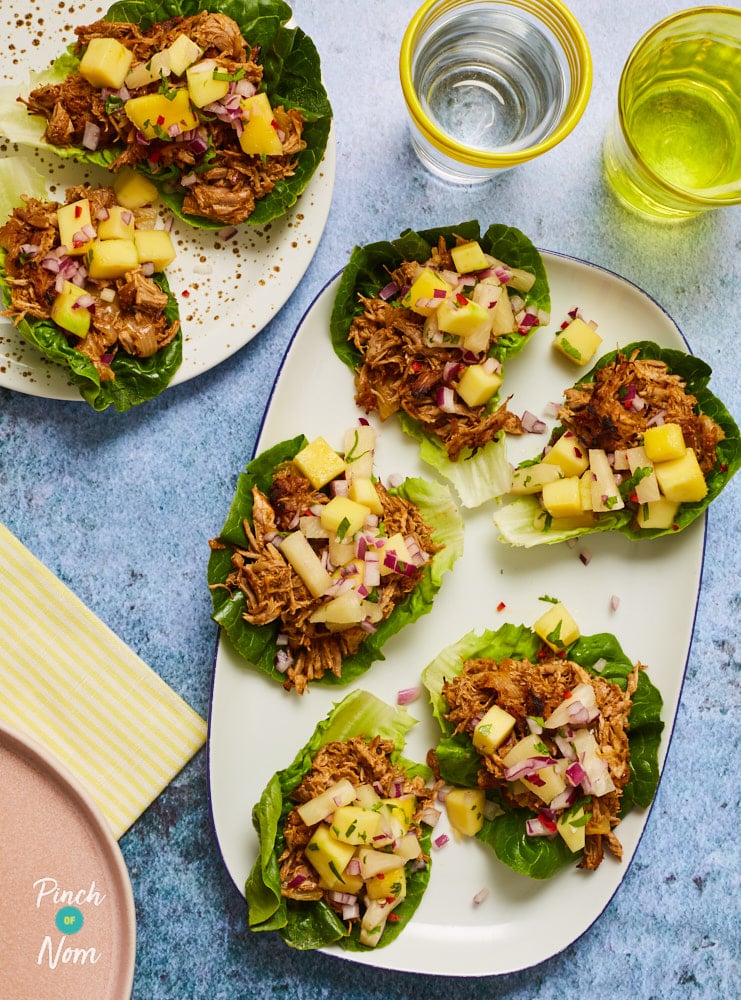 Pork Carnitas with Pineapple and Mango Salsa - Pinch of Nom Slimming Recipes