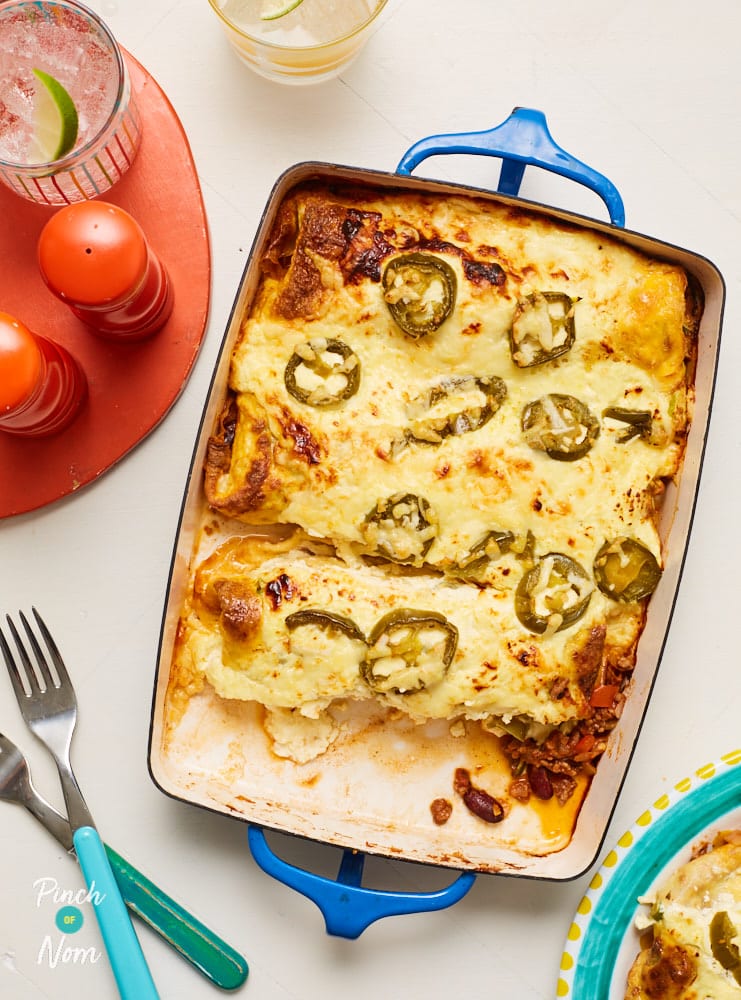 Beef and Burrito Bake - Pinch of Nom Slimming Recipes