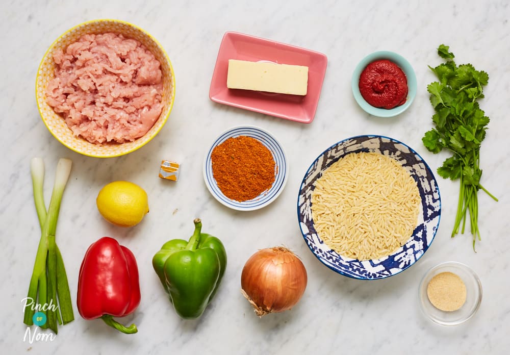 Cheesy Fajita Orzotto - Pinch of Nom Slimming Recipes