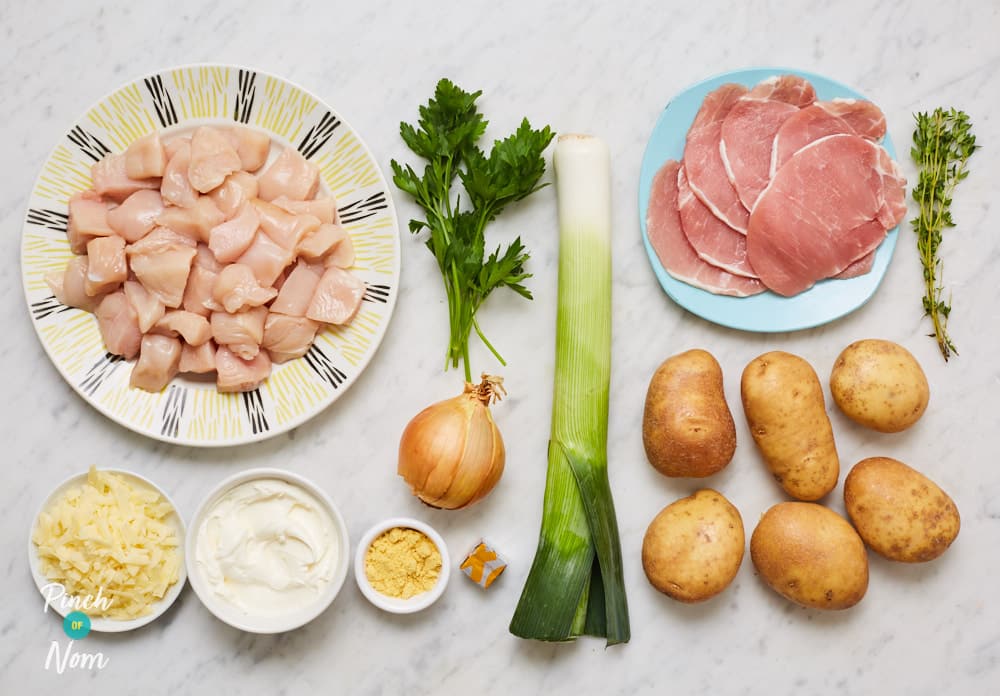 Chicken Bacon and Leek Cottage Pie - Pinch of Nom Slimming Recipes